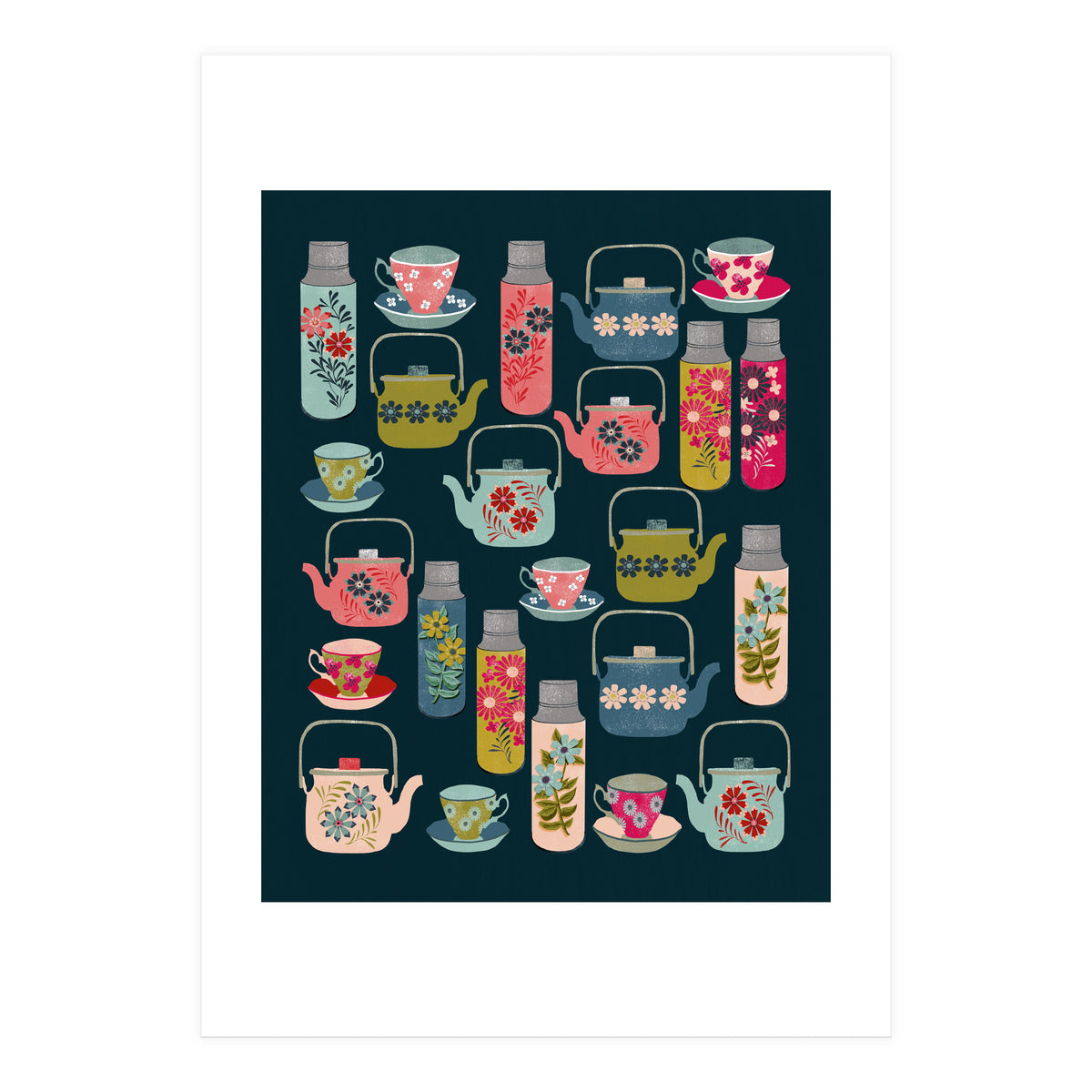 Vintage Thermos and Teapots (Print Only)