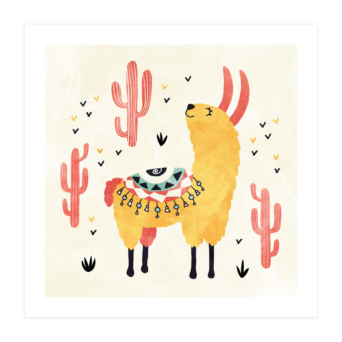 Yellow Llama (Print Only)