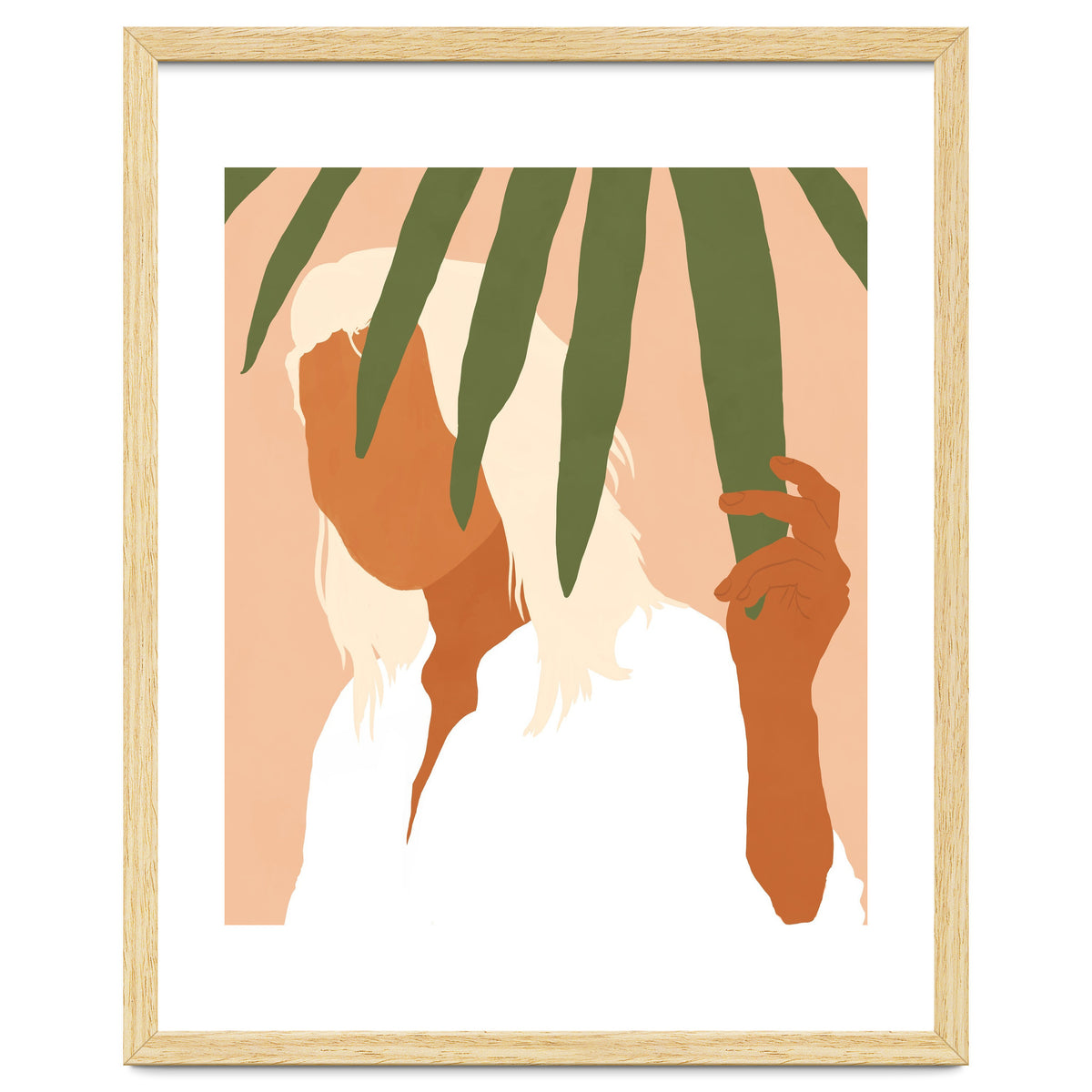 Musafir | Traveler Feminism Woman of Color in White Shirt | Palm Tropical Minimal Bohemian Fashion