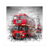 Graphic Art LONDON WESTMINSTER Red Buses (Print Only) thumbnail