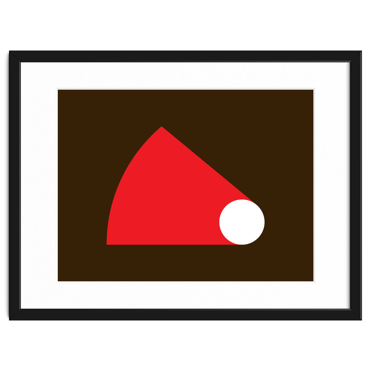 Geometric Shapes No. 51 - red & brown