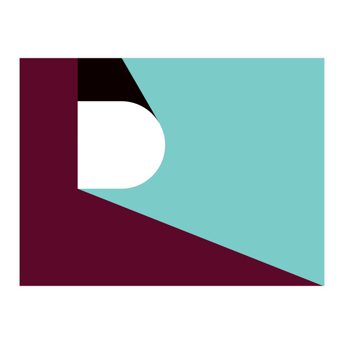 Geometric Shapes No. 82 - purple & teal (Print Only)