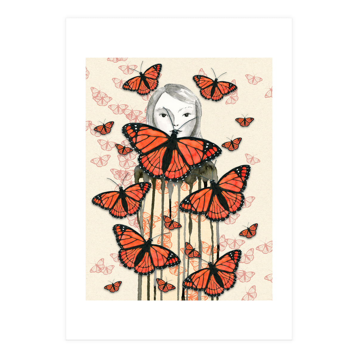 Surrounded by butterflies (Print Only)