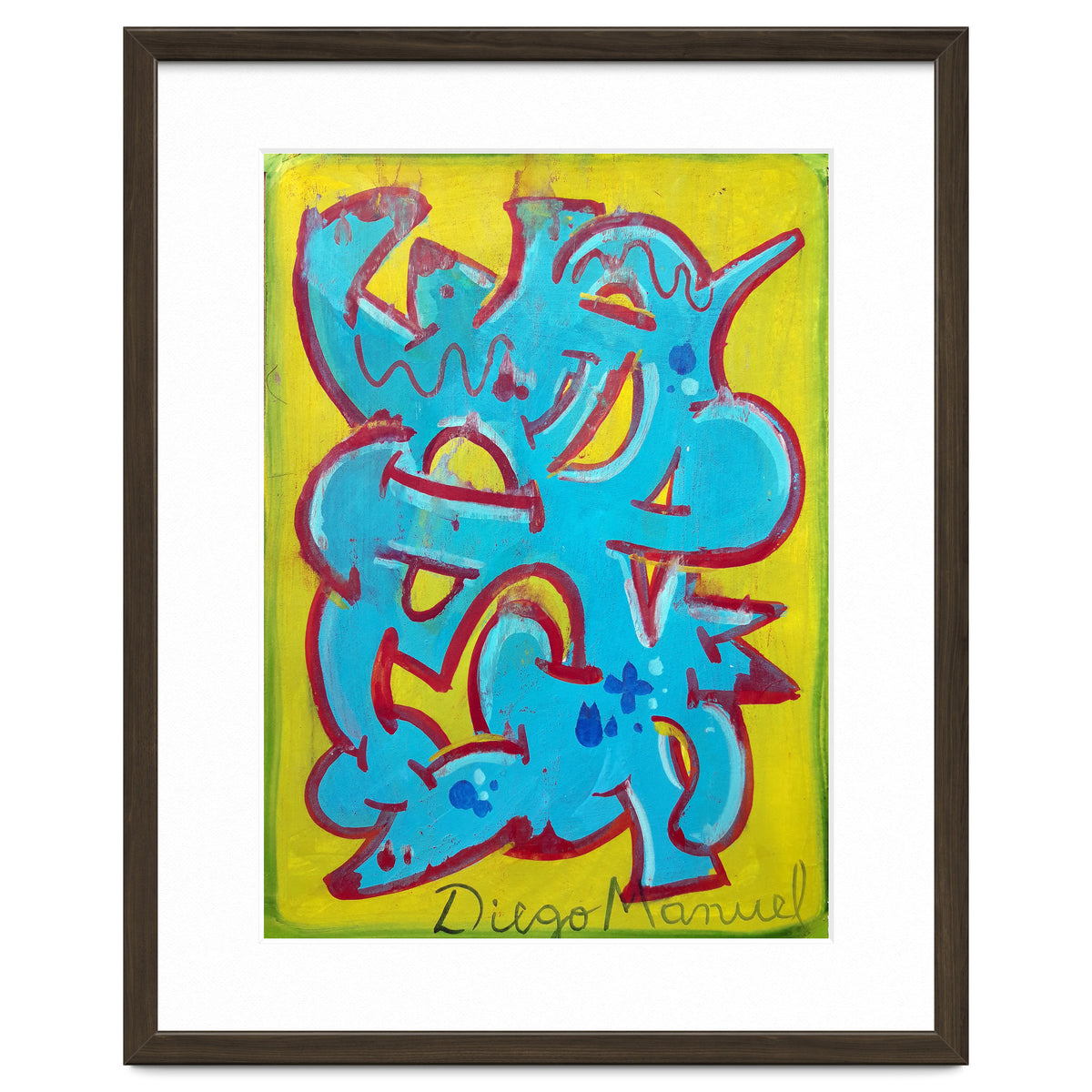 Forma Celeste Sobre Amarillo 3