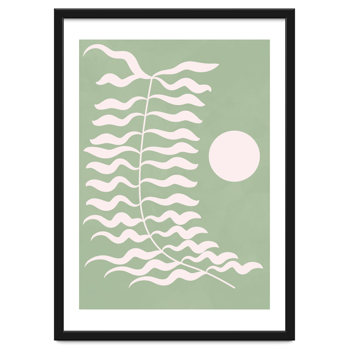 Sage Green Abstract Floral