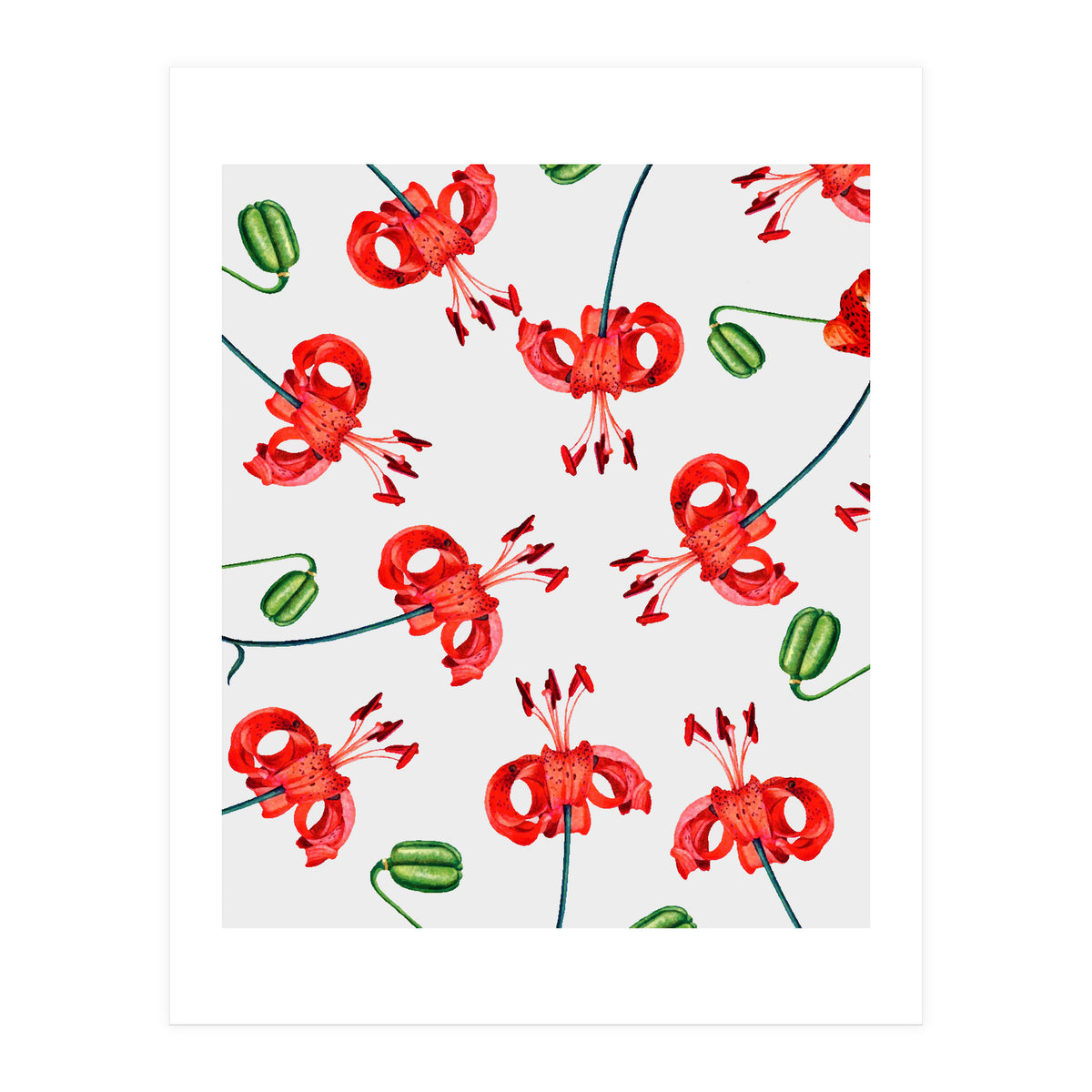 Exotic Floral Pattern (Print Only)