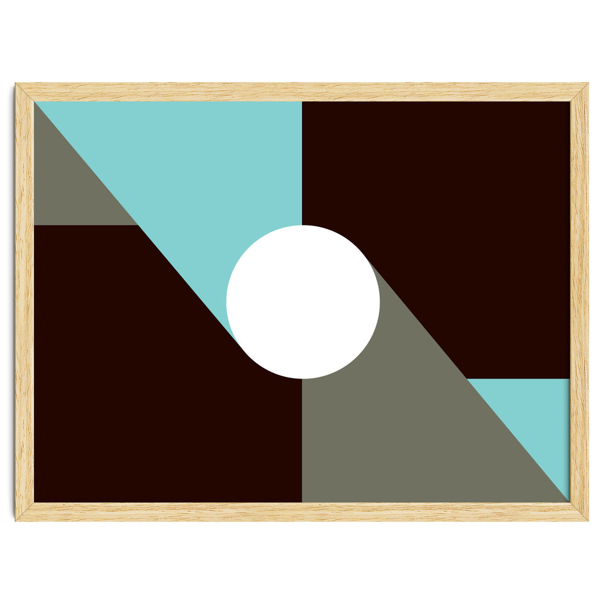 Geometric Shapes No. 29 - baby blue & grey