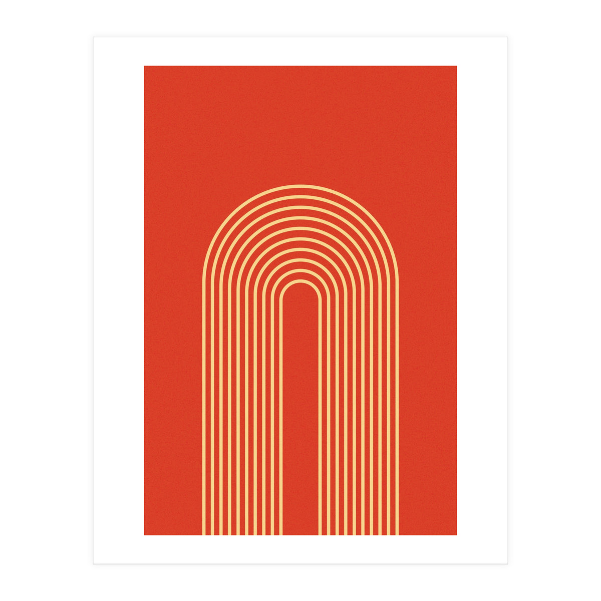 Rainbow Lines Mid Century Geometric Art (Print Only)