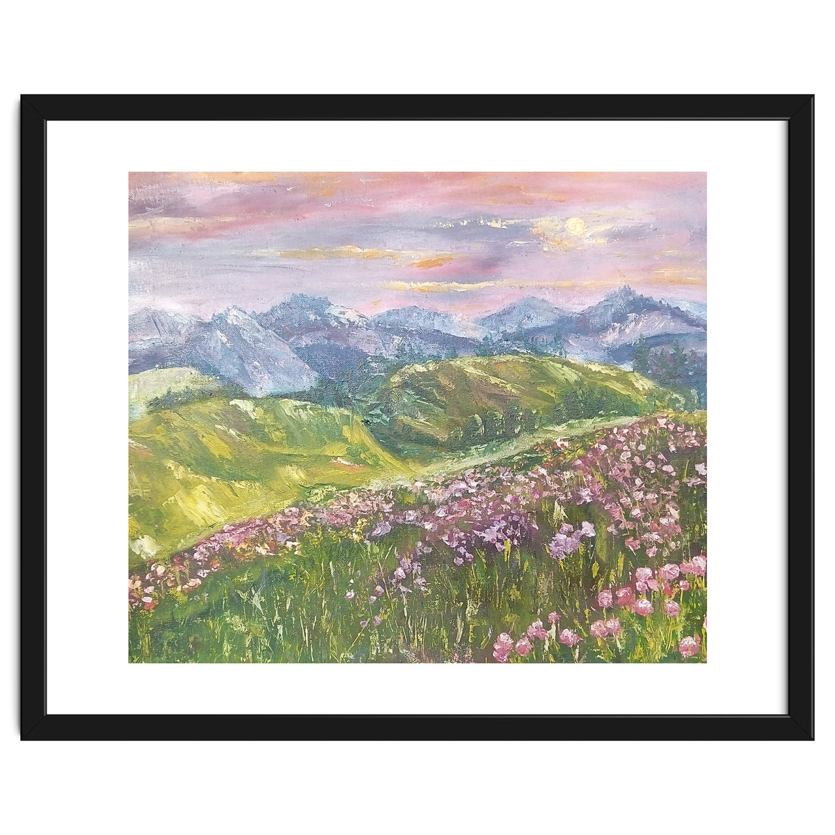 Sunset in the mountains