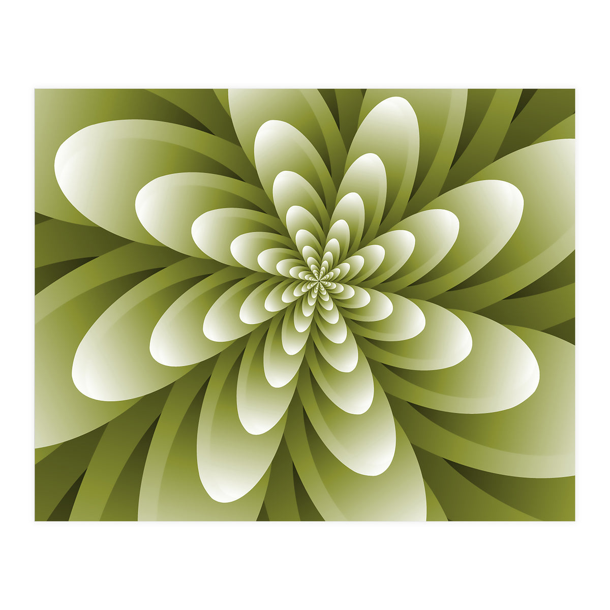 Abstract Optical Illusion Flower  (Print Only)