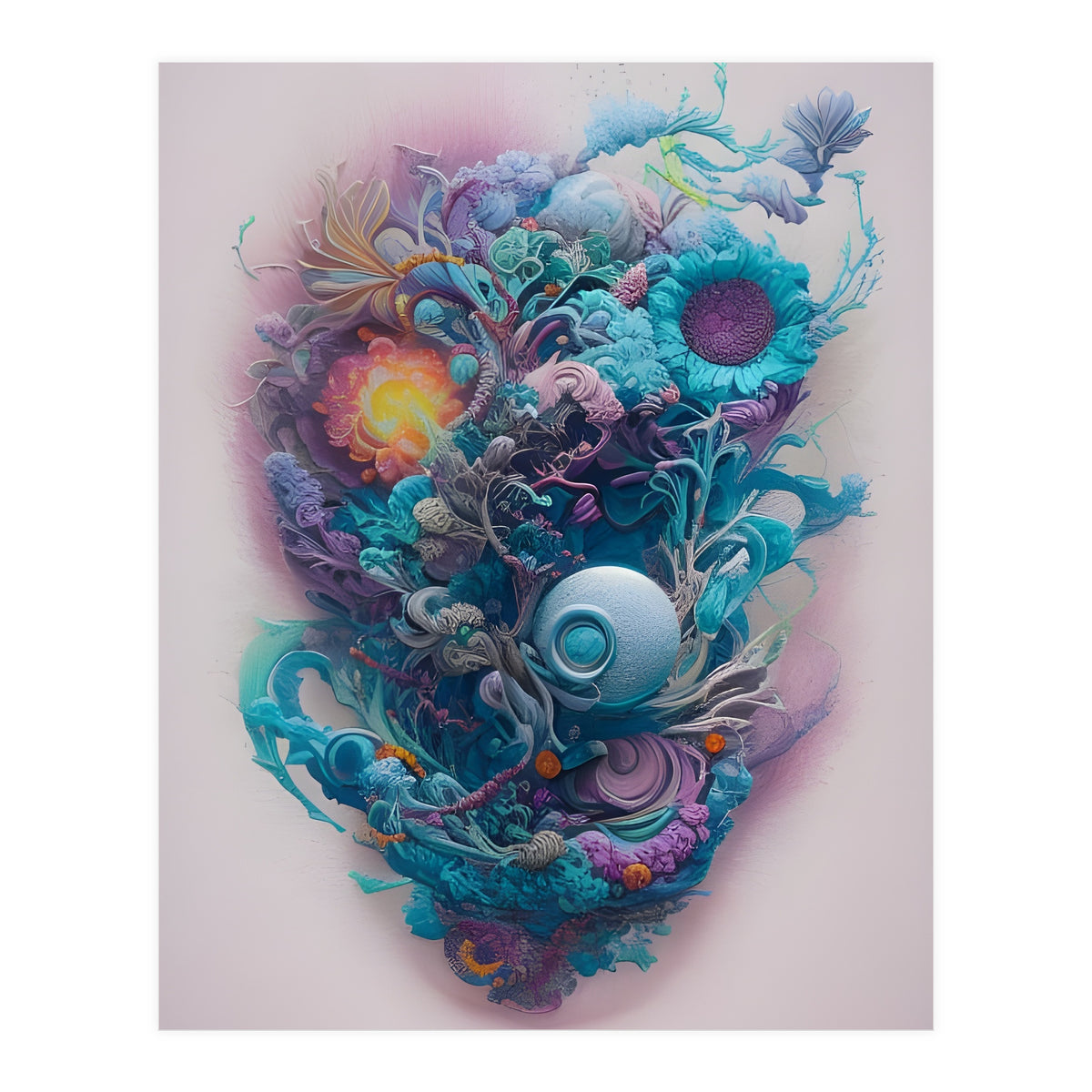 Relax and take a deep breath - Floral AI Art (Print Only)