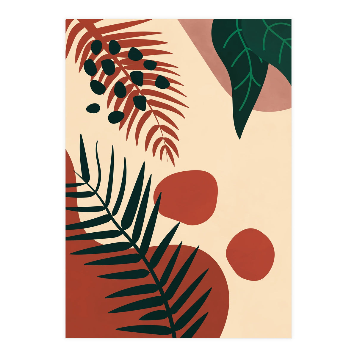 Abstract Palm Leaf (Print Only)