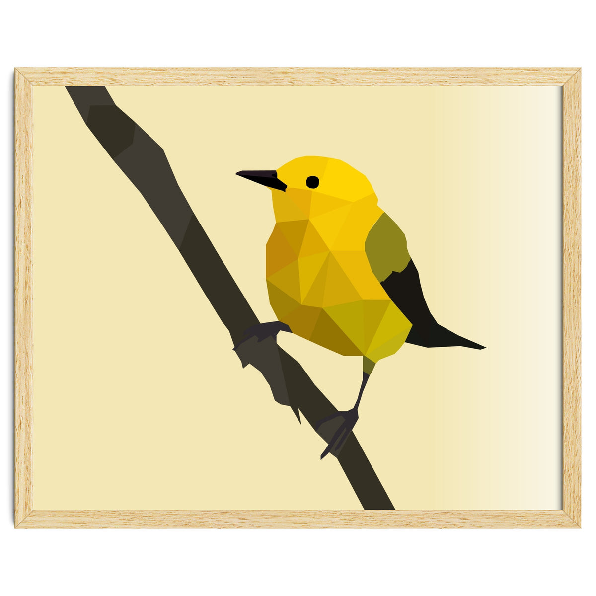 Prothonotary Warbler Low Poly Art