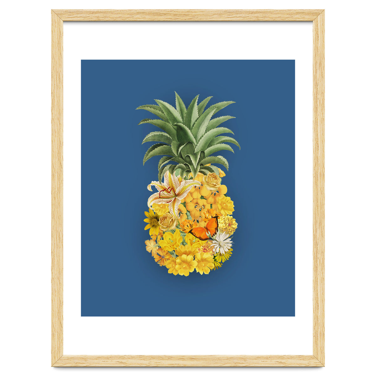 Pineapple Floral Blue