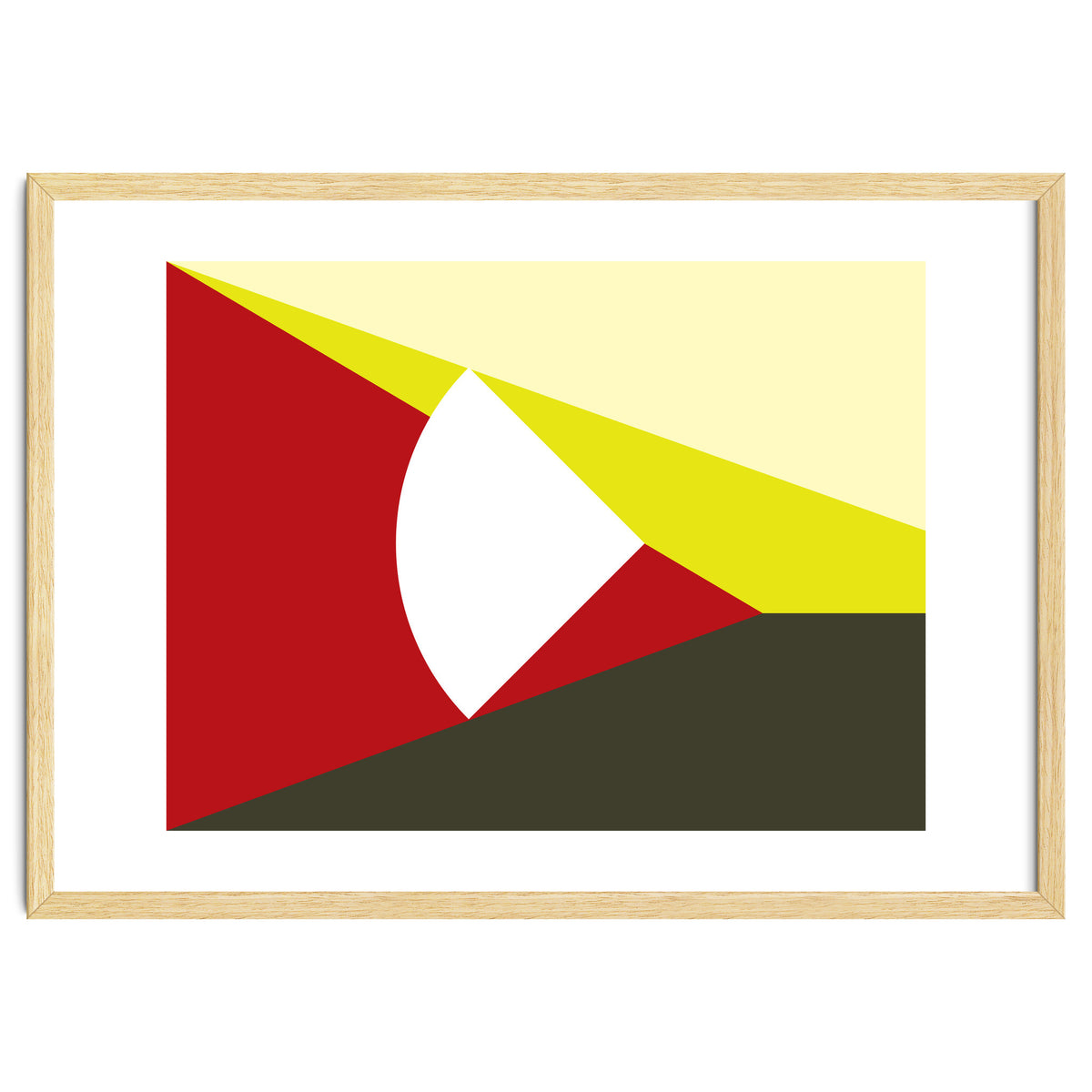 Geometric Shapes No. 13 - red, brown & yellow