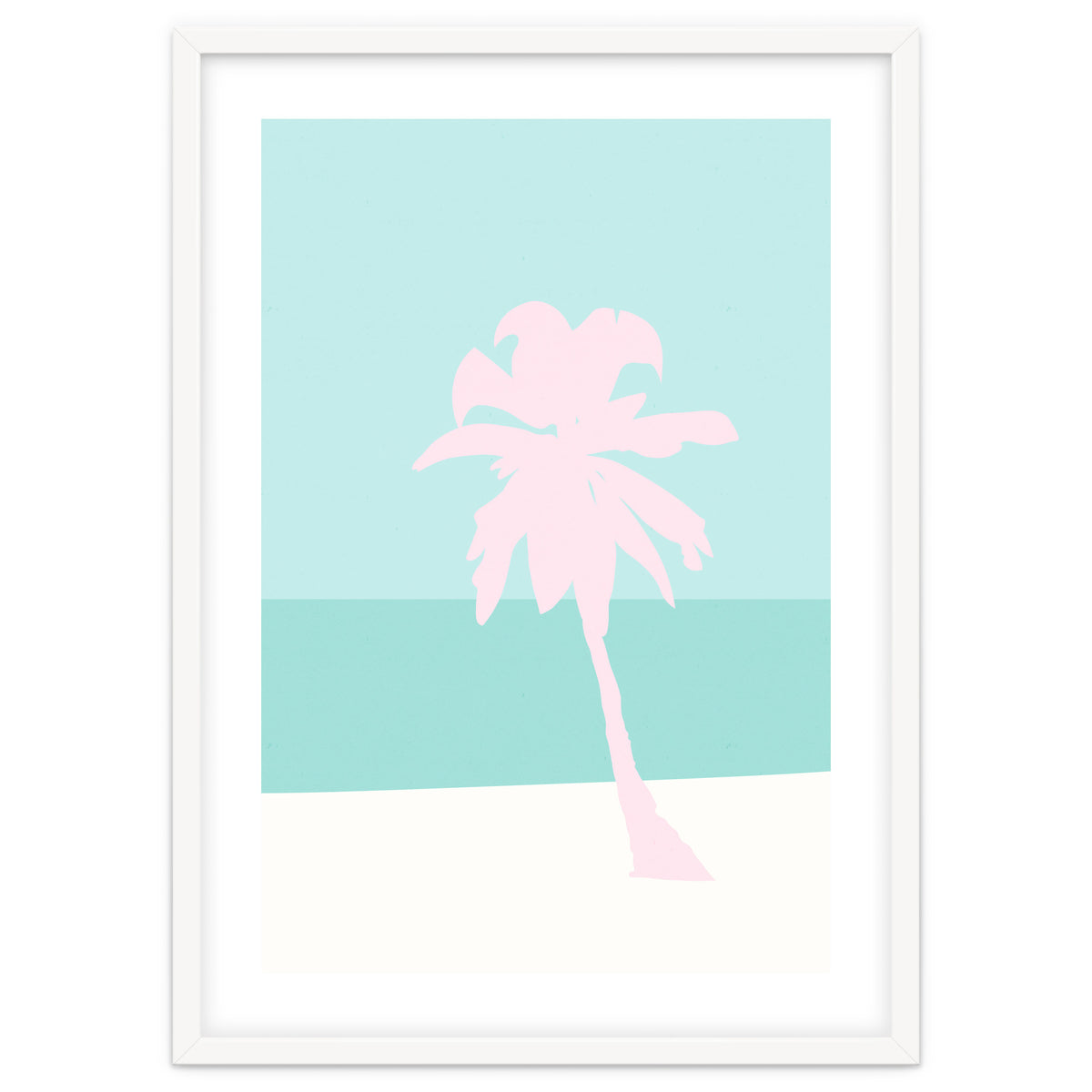 Minimal Palm Tree - Turquoise Coast