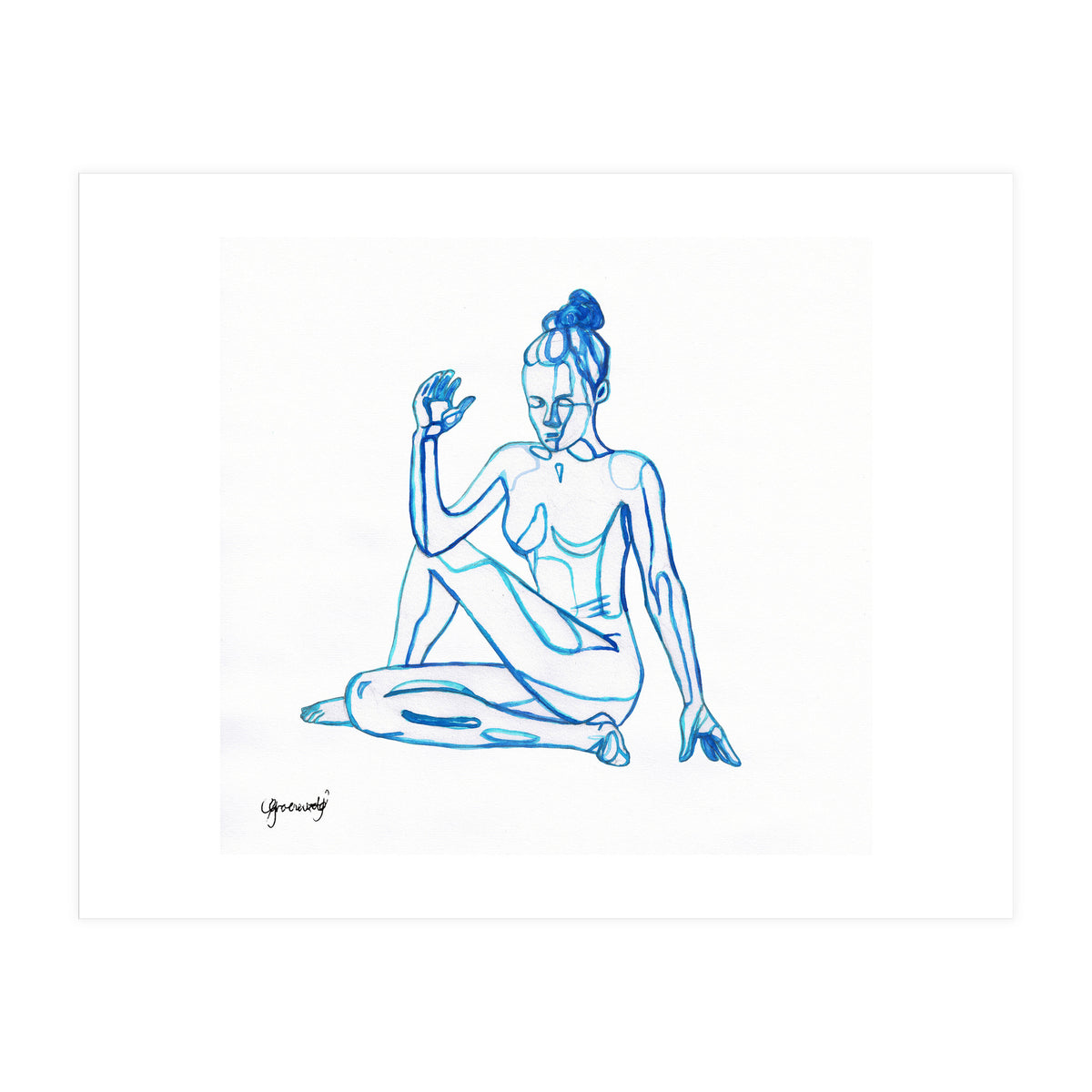 Ardha Matsyendrasana (Print Only)