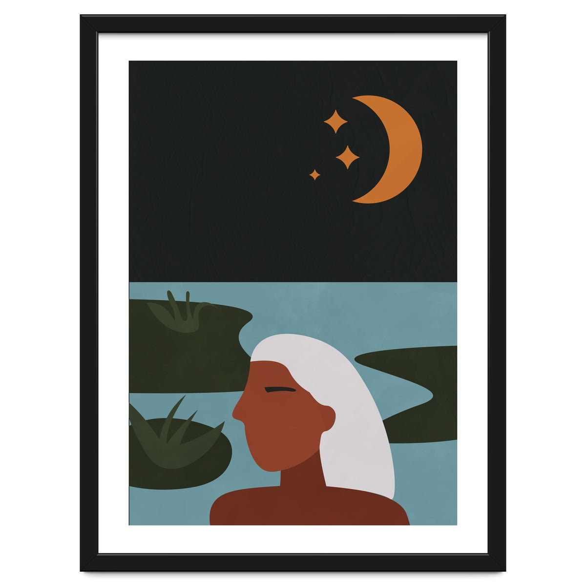 Boho Style Woman At The Lake