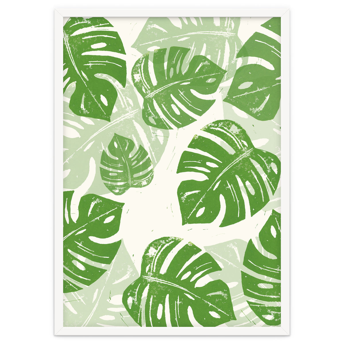 Linocut Monstera