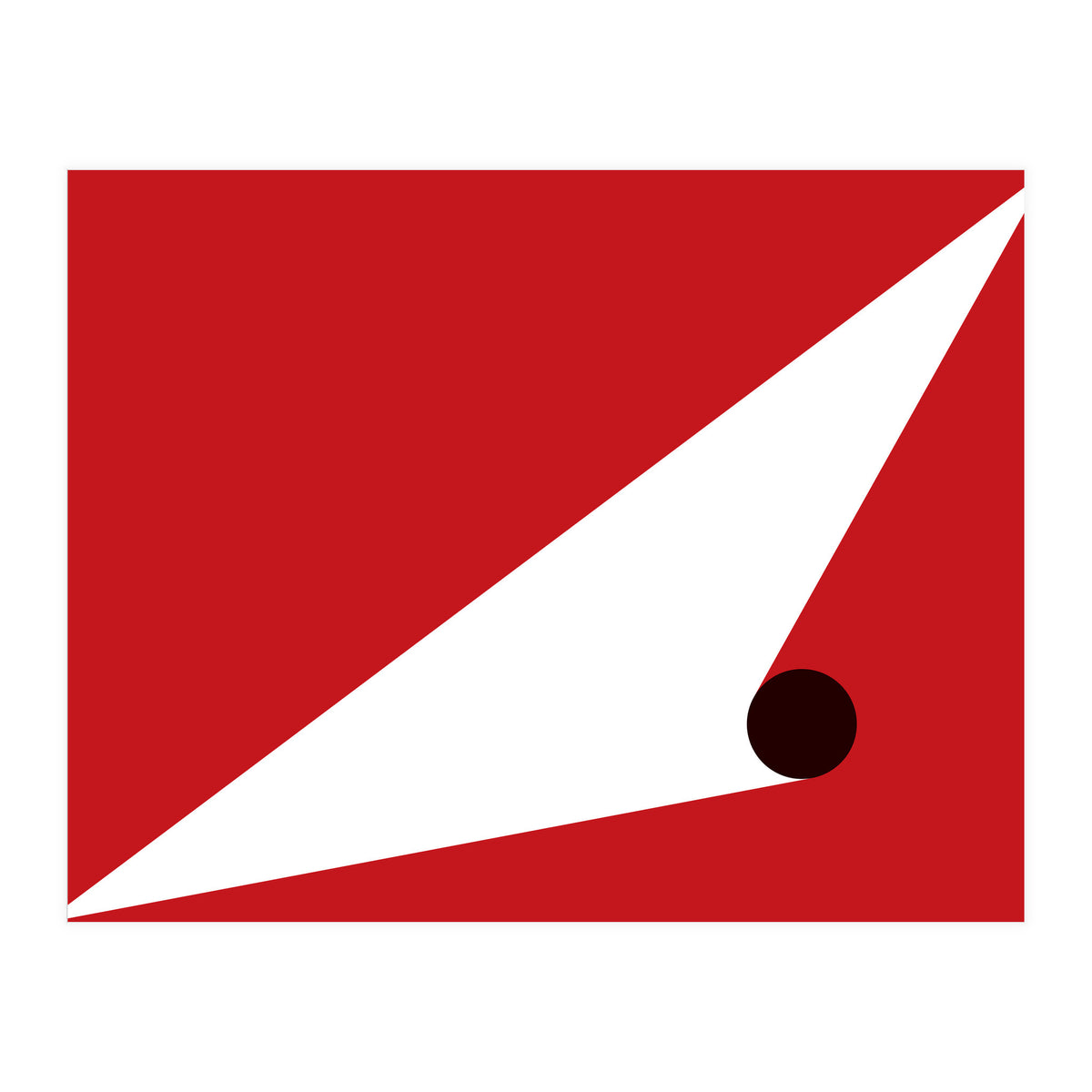 Geometric Shapes No. 71 - red, white & black (Print Only)