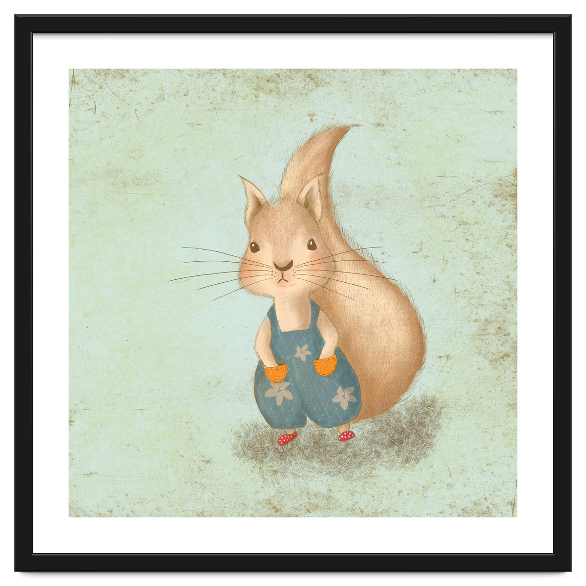 Woodland Nursery - Squirrel Illustration