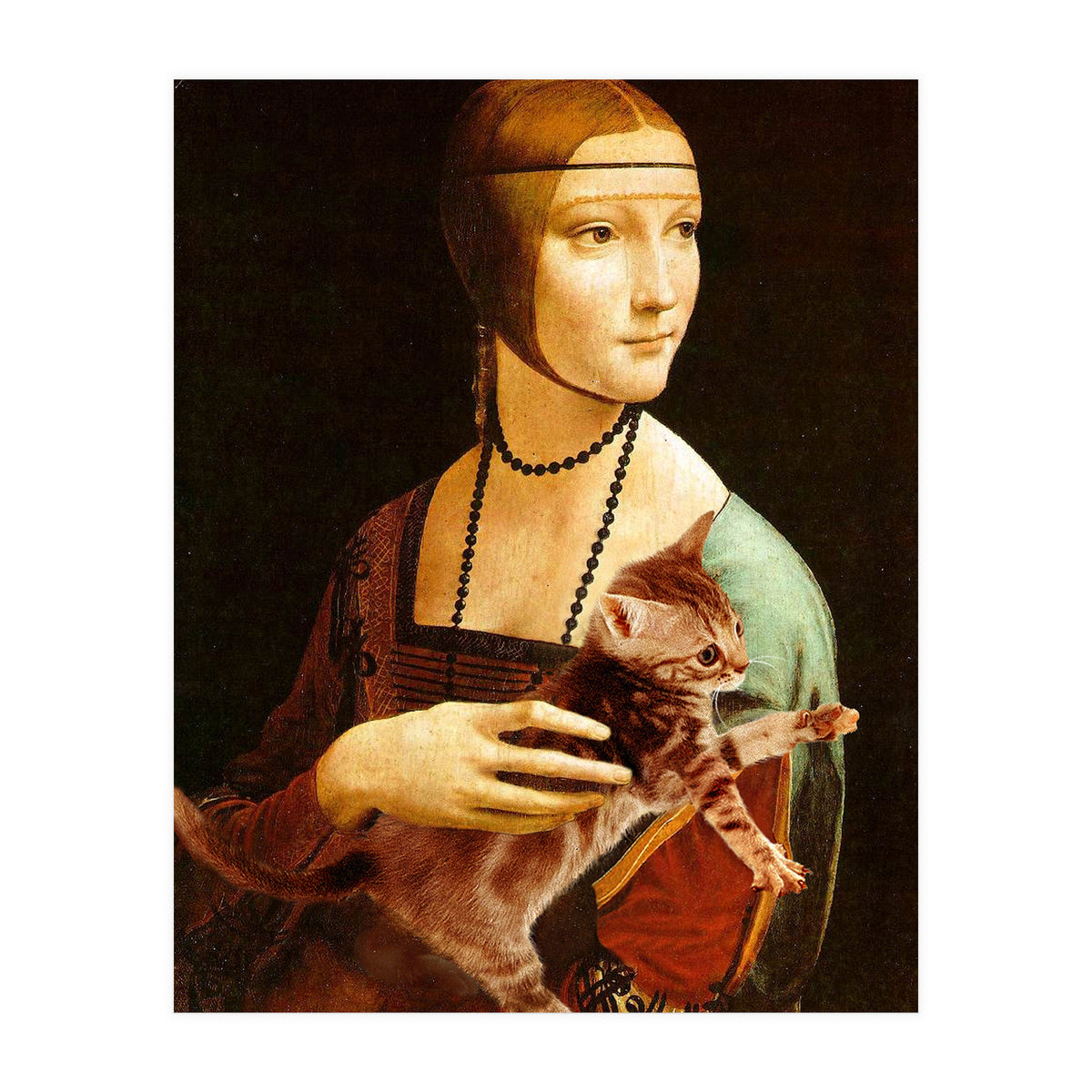 Lady With A Kitten (Print Only)