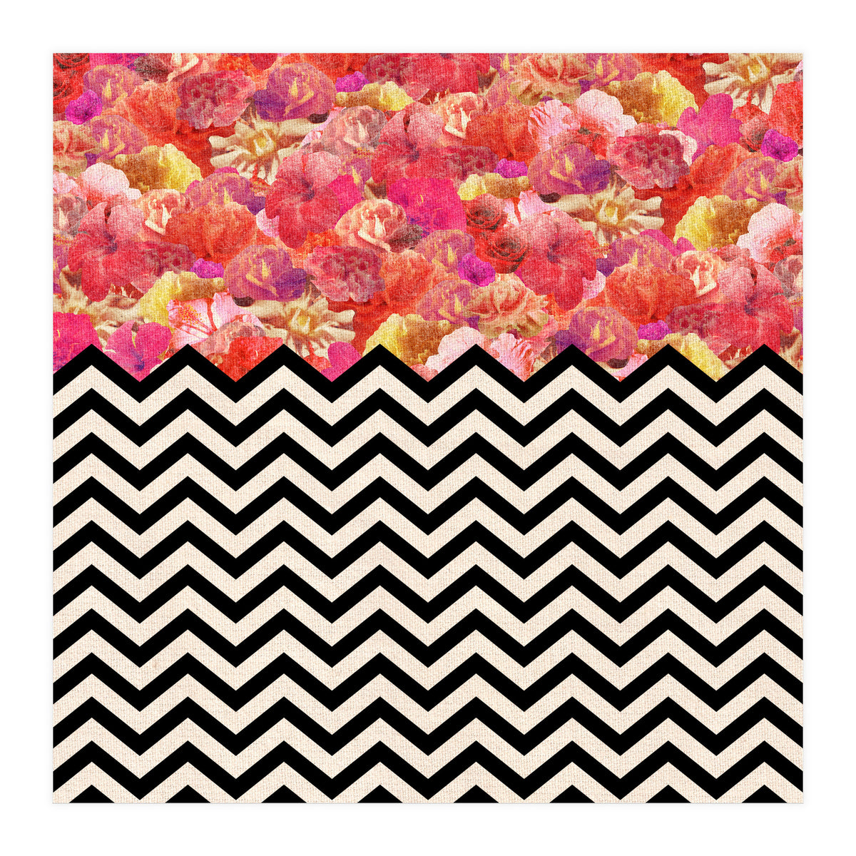 Chevron Flora (Print Only)