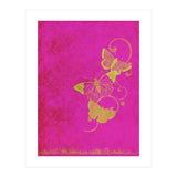 Yellow Butterflies on Pink (Print Only) thumbnail