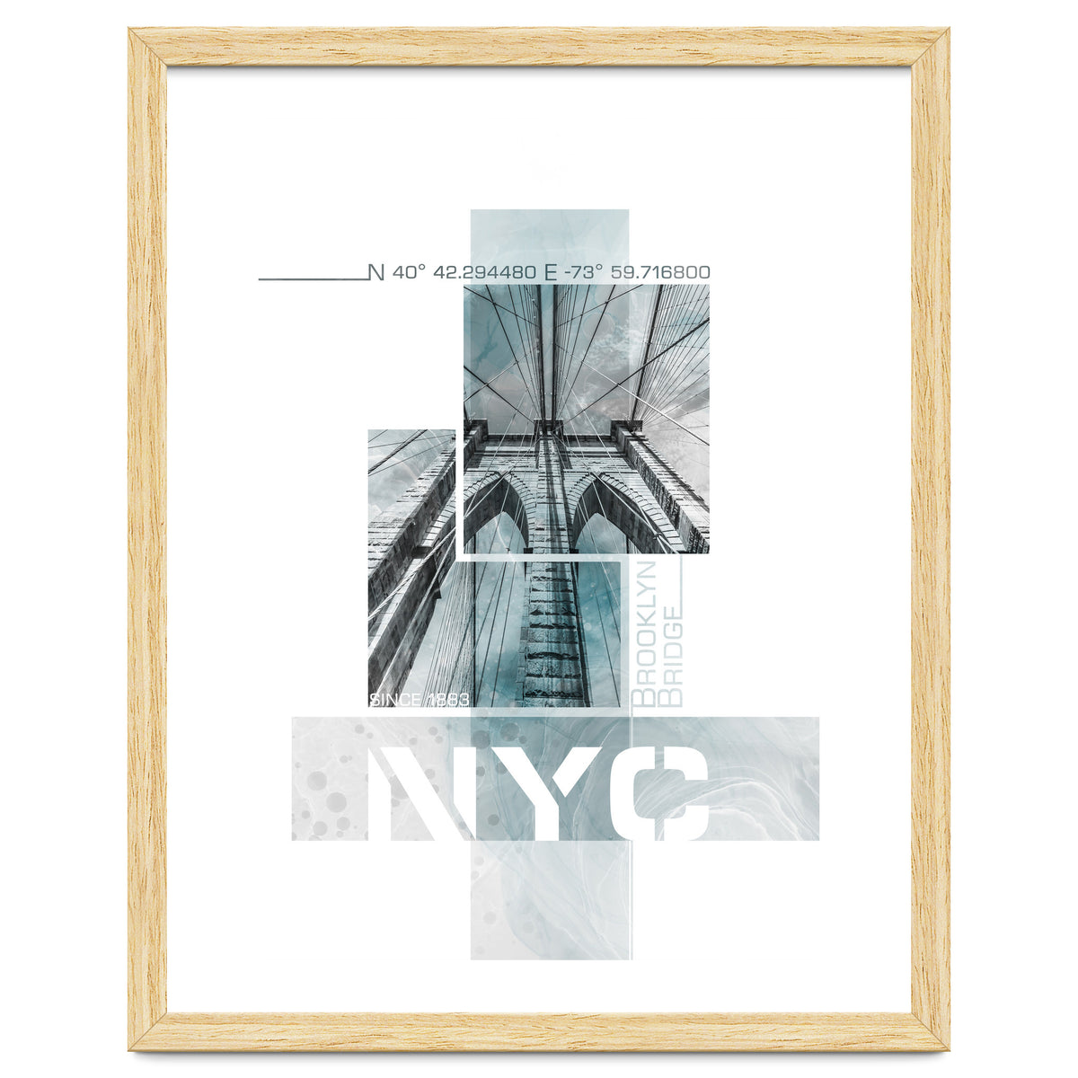 NYC Brooklyn Bridge Details | turquoise marble