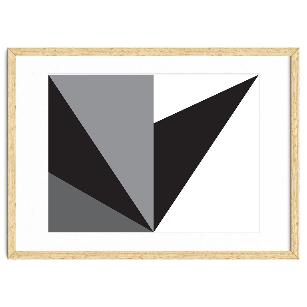 Geometric Shapes No. 76 - black, white & grey