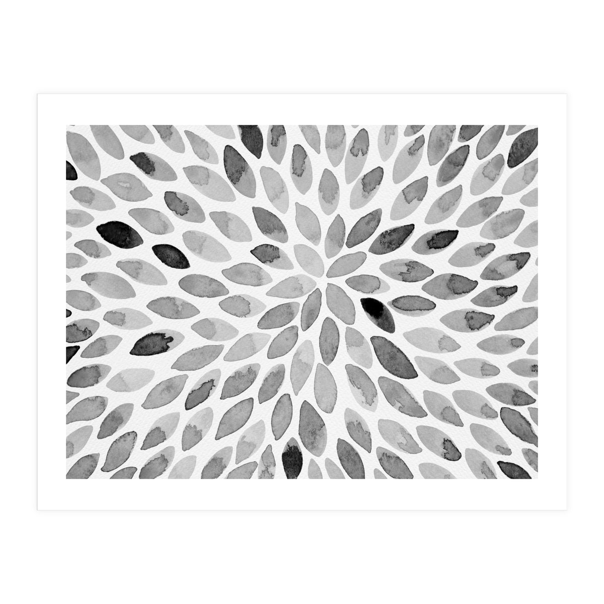 Watercolor Burst Black (Print Only)