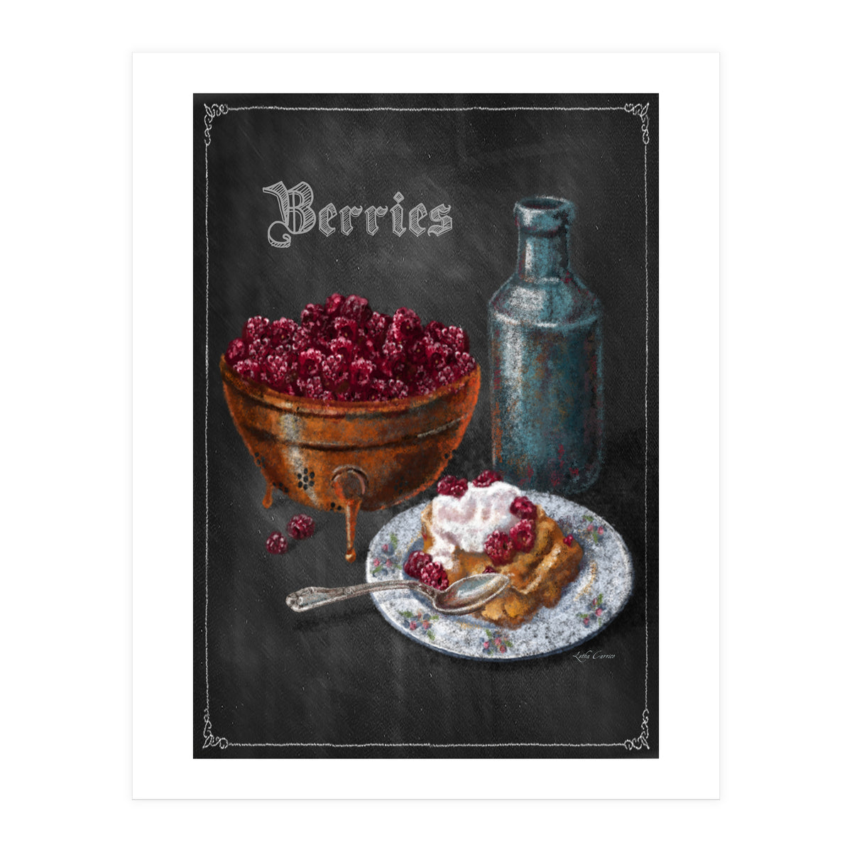 Berries Chalkboard Art (Print Only)