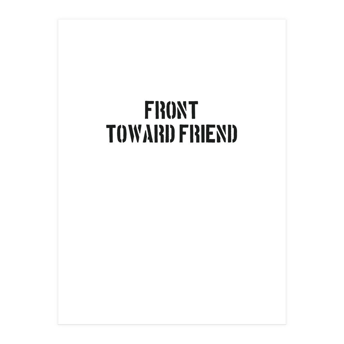 TOWARD FRIEND (Print Only)