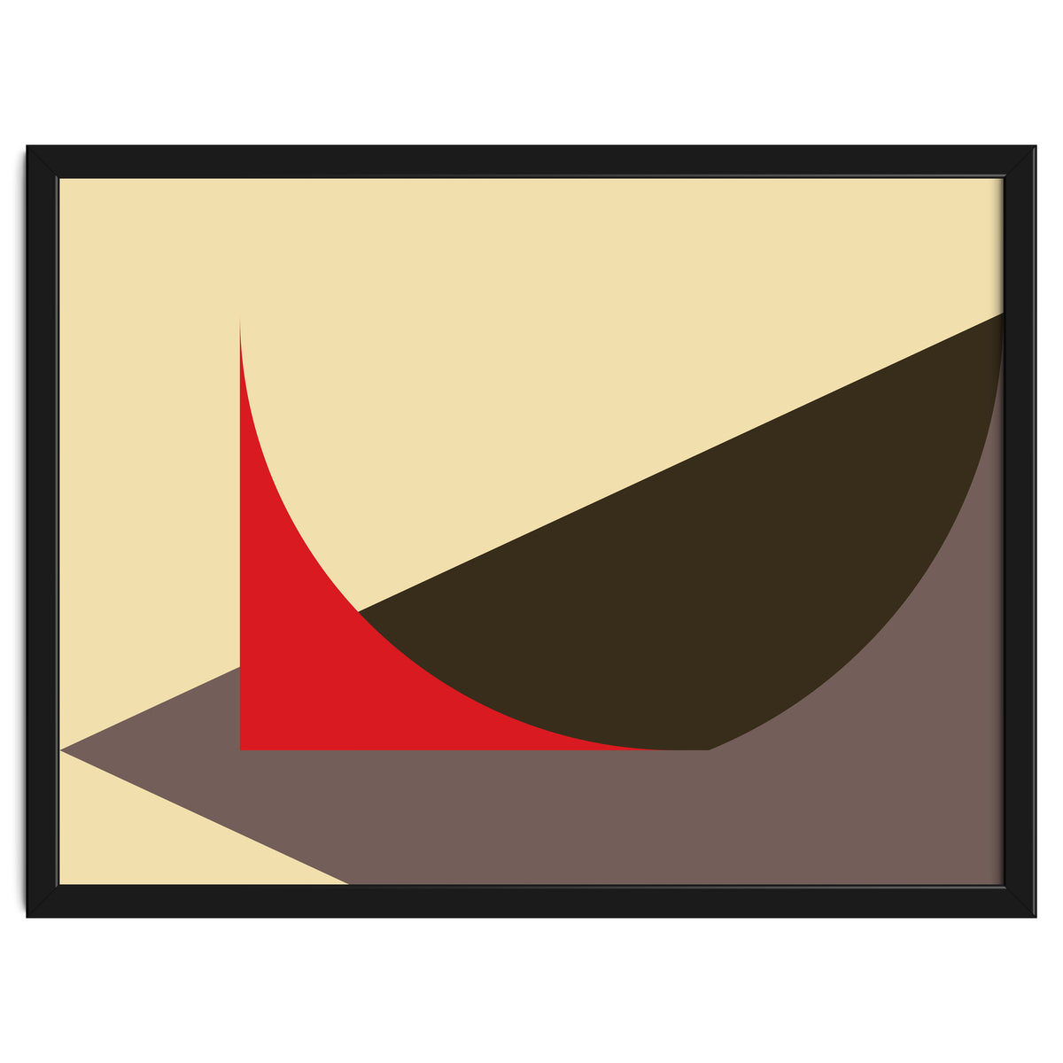 Geometric Shapes No. 6 - brown, beige & red