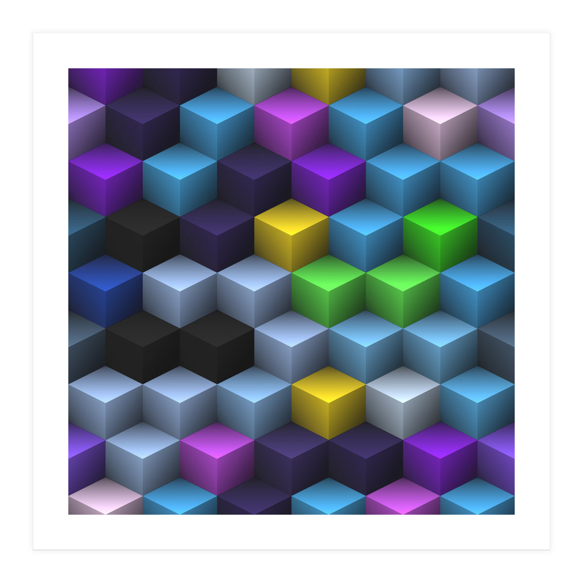 Isometric Cubes (Print Only)