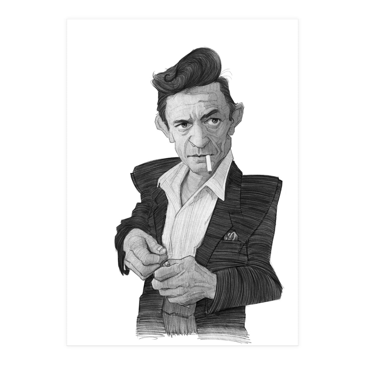 Johnny Cash Portrait (Print Only)