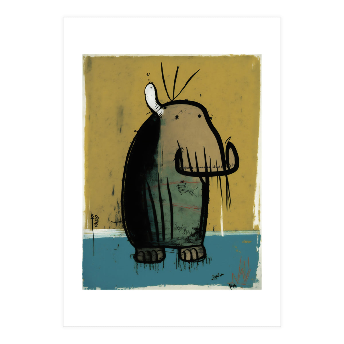 Walrus Expressionist Painting (Print Only)