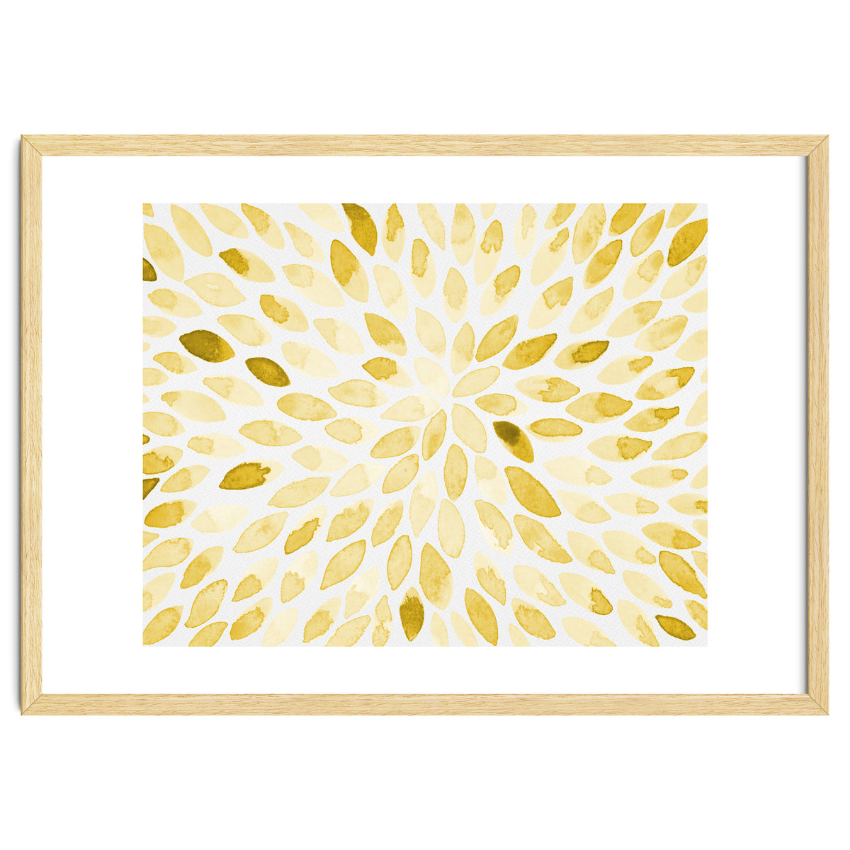 Watercolor Burst Yellow