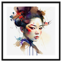 Watercolor Modern Geisha #1