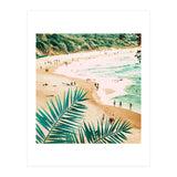 Beach Weekend | Pastel Ocean Sea Tropical Travel | Scenic Sand Palm People Boho Vacation (Print Only) thumbnail
