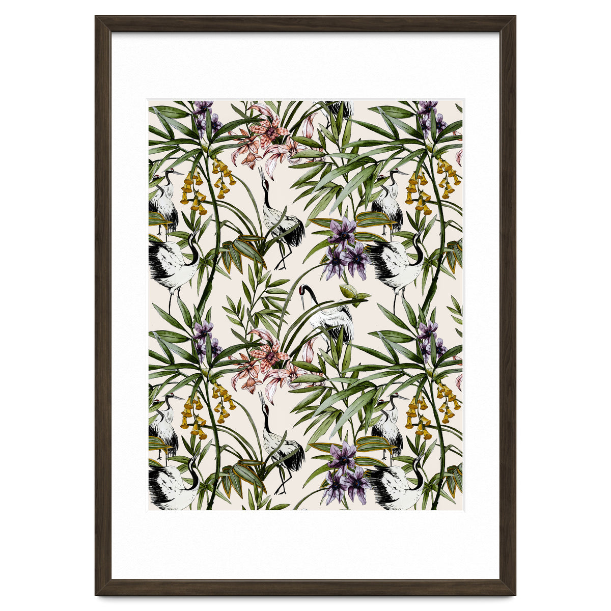 Asian crane pattern - 02