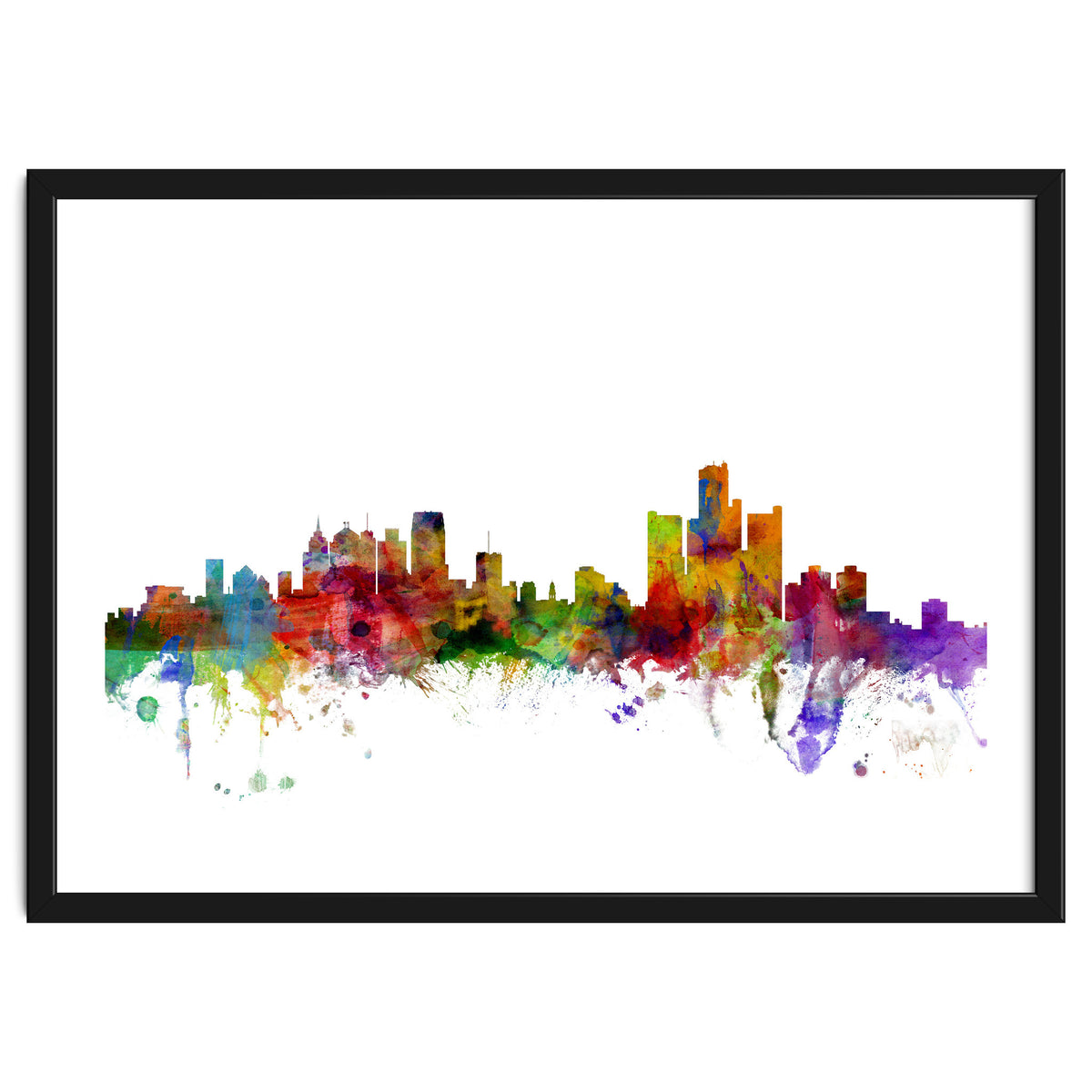 Detroit Michigan Skyline