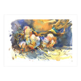 Garlic still life watercolor painting for kitchen  (Print Only) thumbnail