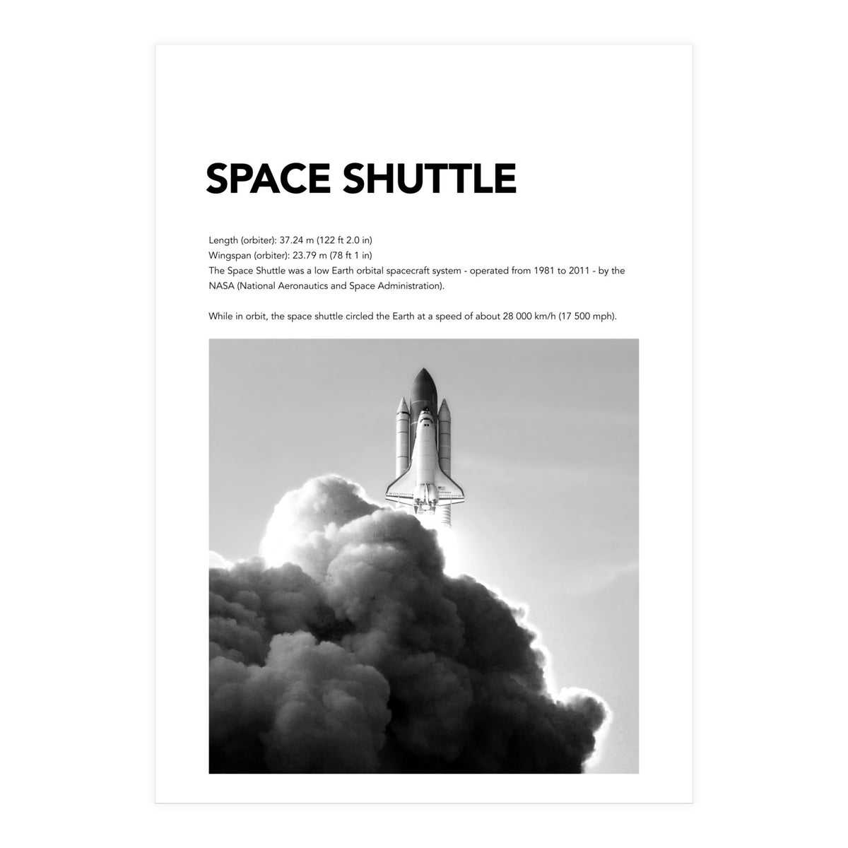 SPACE SHUTTLE (Print Only)