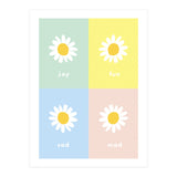 emotions - colorful - pop flower - joy - mad- sad - fun (Print Only) thumbnail
