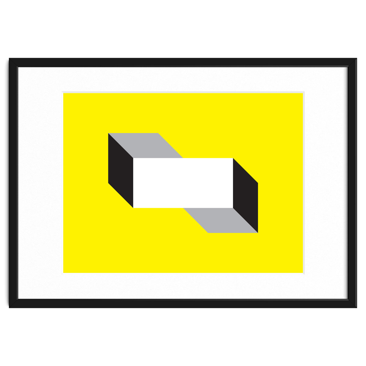 Geometric Shapes No. 50 - yellow, black & grey