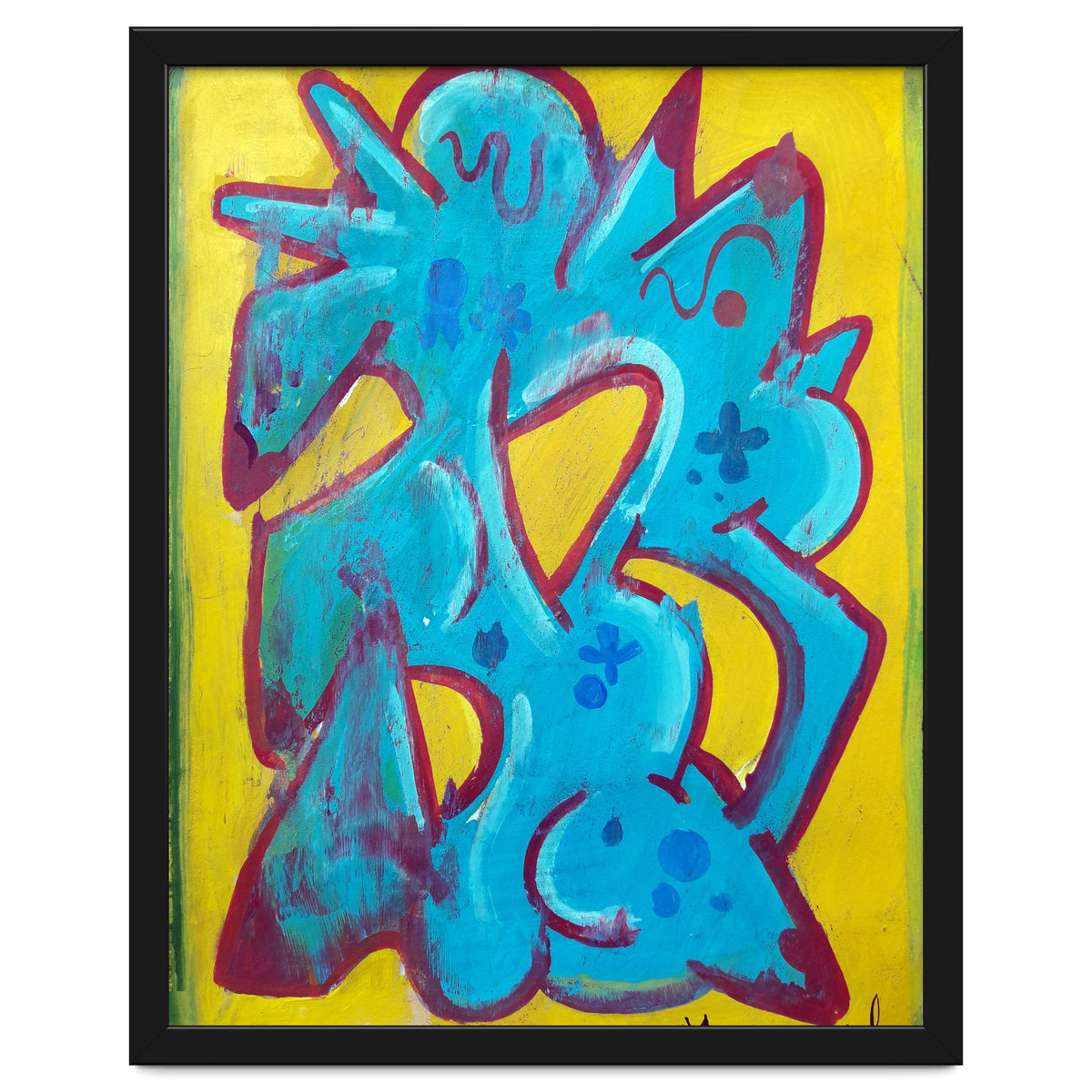 Forma Celeste Sobre Amarillo 4