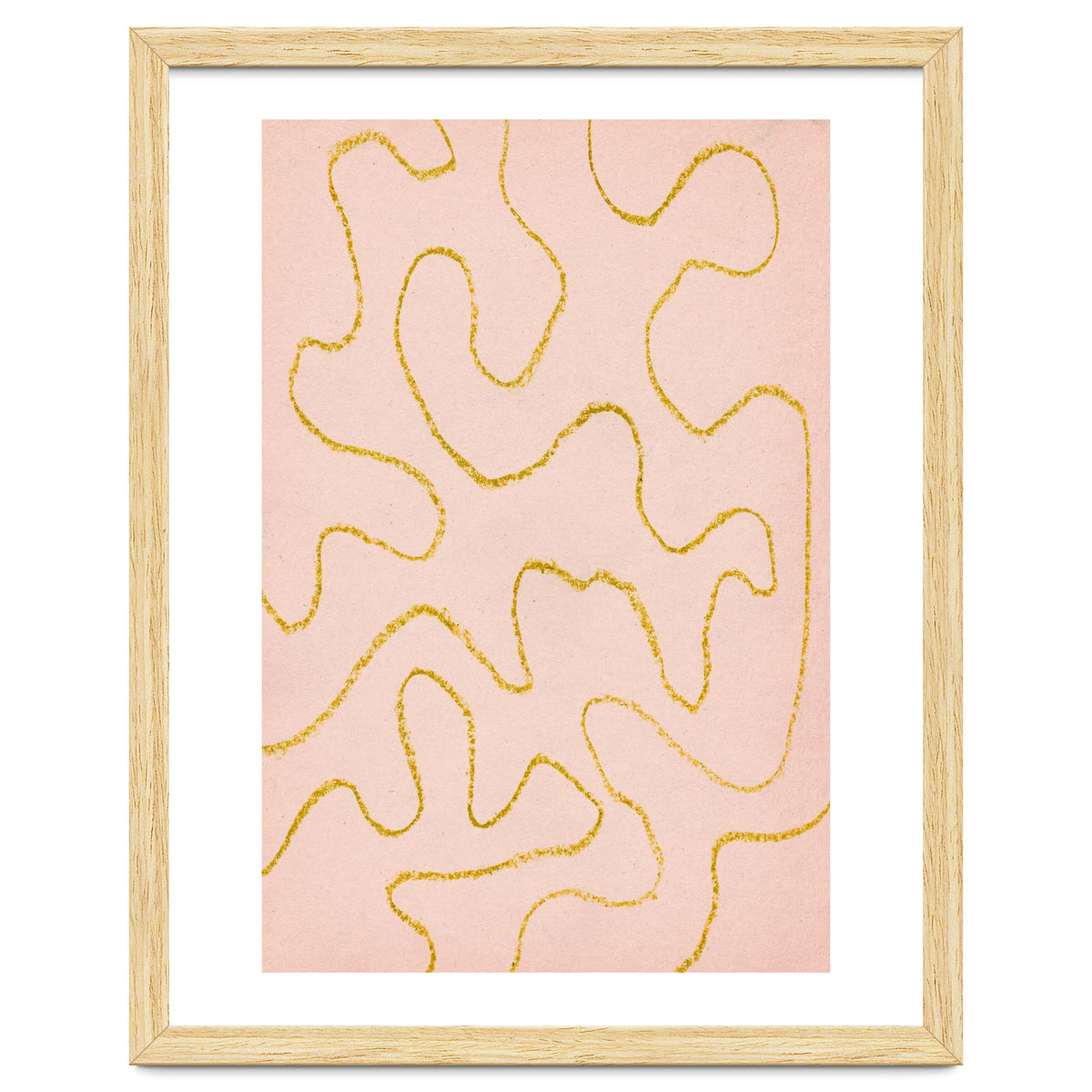 Pink and rust organic lines