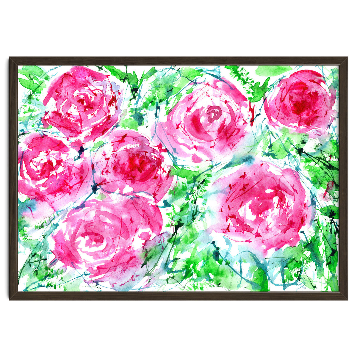 Blooming bouquet || watercolor roses