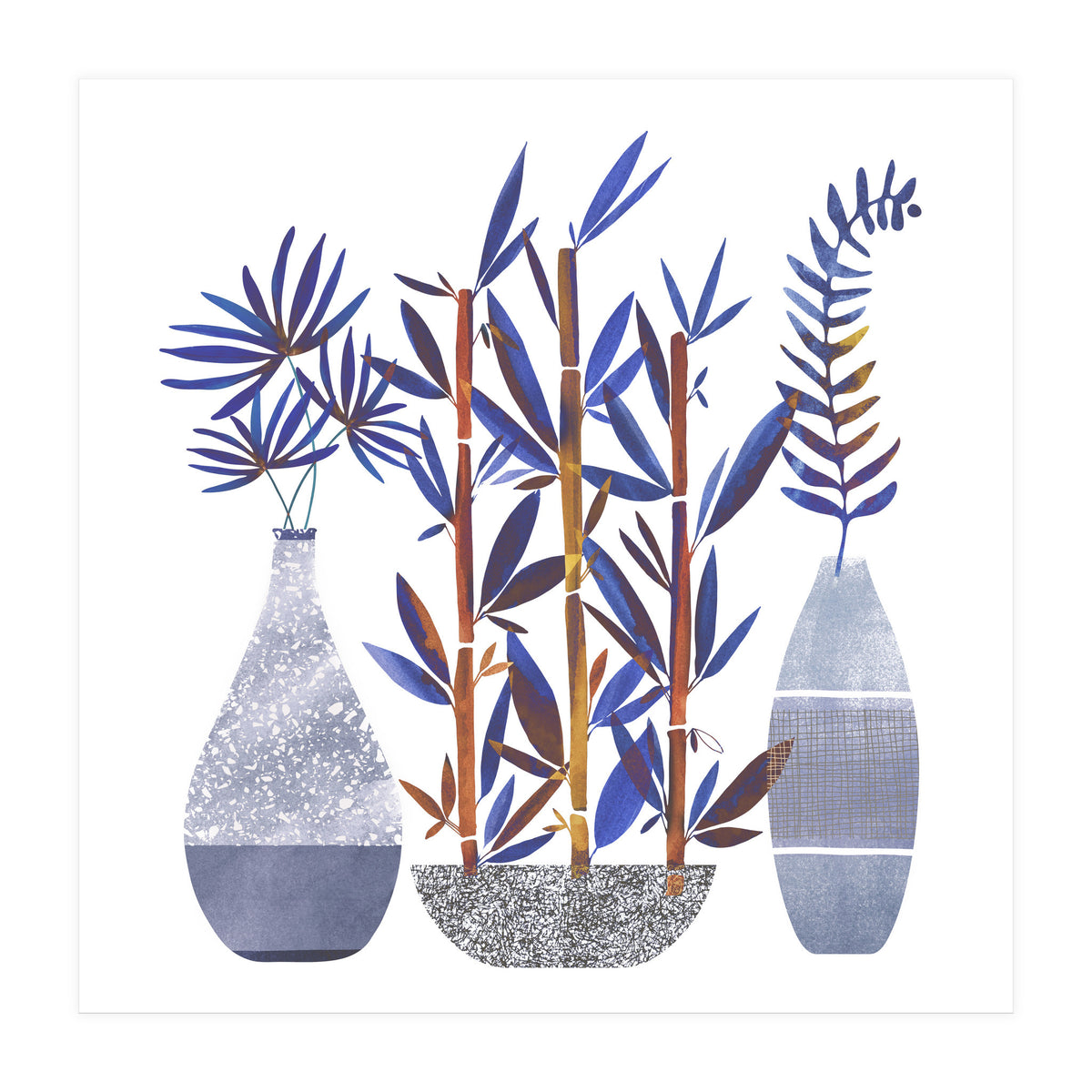 Indigo Flora Trio (Print Only)